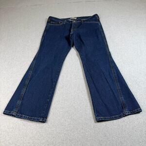 Levis Noughties Bootcut Jeans Women 34 Low Rise Dark Wide Leg Stretch Denim Y2K